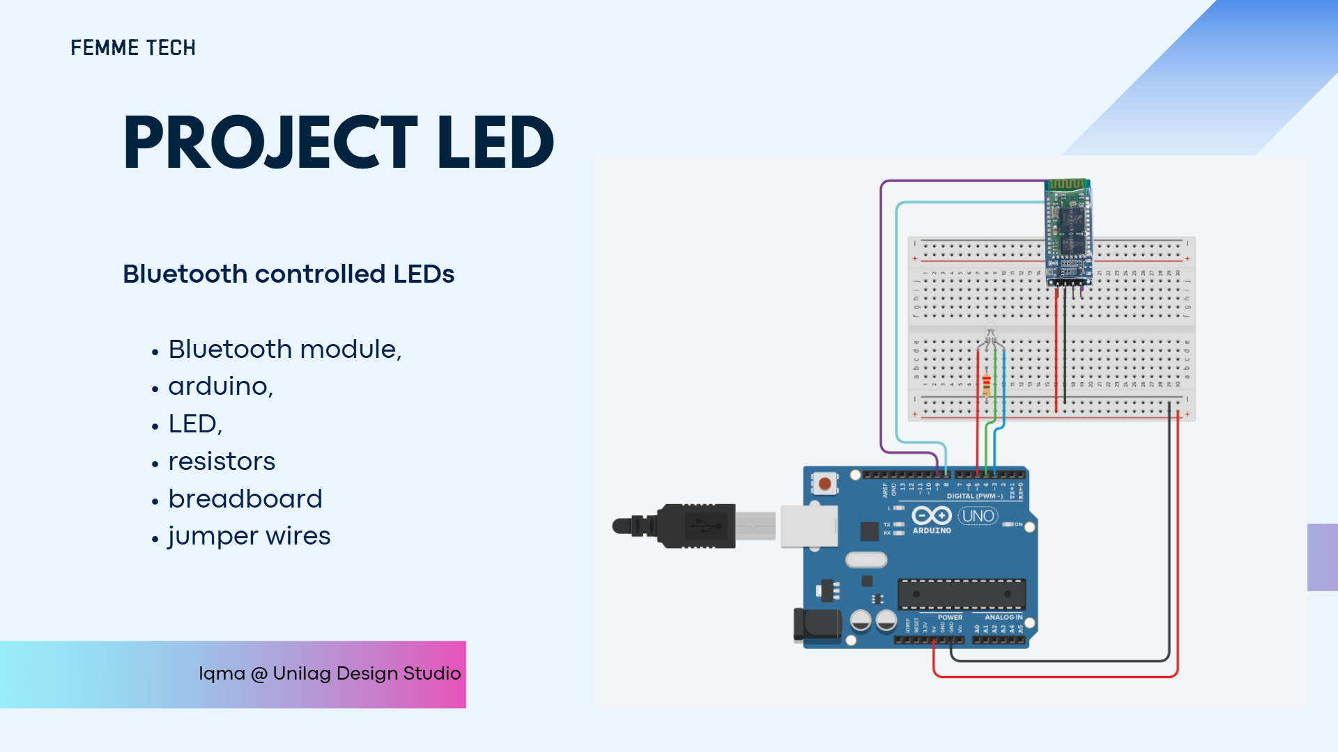 Bluetooth controlled RGB LED